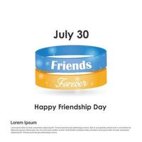 Happy Freindship day design with typography vector