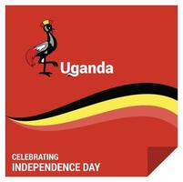 Uganda Independence day design vector