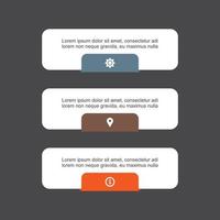 Steps infographics design with typography vector