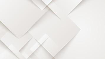 Abstract banner design template white squares geometric pattern paper cut style on clean background vector