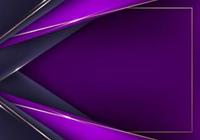 Abstract 3D modern template luxury style purple stripes with golden lines and lighting sparkles decoration design elegant background vector