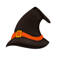 carino strega cappello Halloween acquerello clipart png