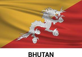 Bhutan flag design vector