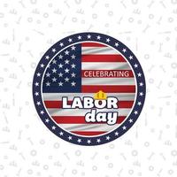 Happy Labour day typography design vector