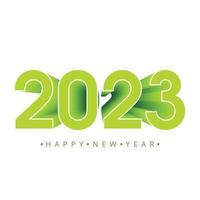 feliz año nuevo 2023 tarjeta de vacaciones con fondo blanco vector
