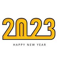 tarjeta de felicitación feliz año nuevo colorido 2023 fondo de celebración vector