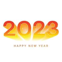 Greeting card happy new year colorful 2023 celebration background vector