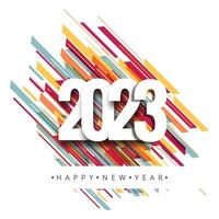 año nuevo 2023 tarjeta de vacaciones celebración fondo de vacaciones vector