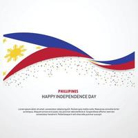 Phillipines Happy independence day Background vector