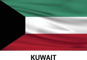 vector de diseño de banderas de kuwait