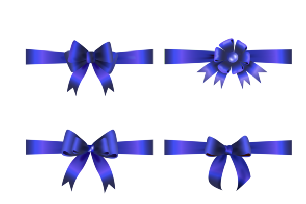 Gold bows or ribbon Decorative bow, 3d set 13367753 PNG