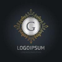 Alphabetic logo design with elegent design and typography vector