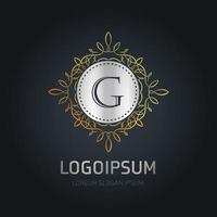 Alphabetic logo design with elegent design and typography vector