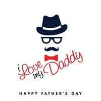 Happy Father's day card with typography vector