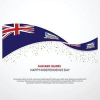 fondo feliz día de la independencia de las islas malvinas vector
