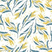 Seamless pattern with mimosa. Vector flower pattern