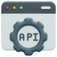 api 3d render icon illustration png