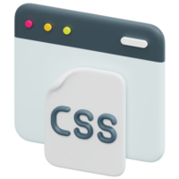 css 3d render icon illustration png