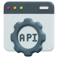 ilustración de icono de procesamiento 3d api png