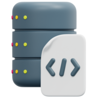ilustração de ícone de renderização 3d de banco de dados png