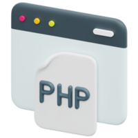 php 3d rendere icona illustrazione png