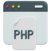 illustration de l'icône de rendu 3d php png