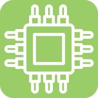 Cpu Icon Style vector