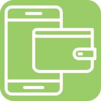Digital Wallet Icon Style vector