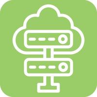 Cloud Server Icon Style vector