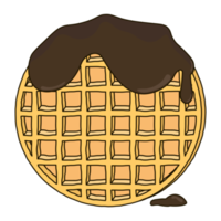 waffle vienense e belga com chocolate png