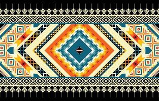 patrón étnico geométrico colorido. oriental, occidental, azteca, tribal tradicional. patrón sin costuras tela, azulejo, fondo, alfombra, papel pintado, ropa, sarong, envoltura, batik, tela, patrón vectorial. vector