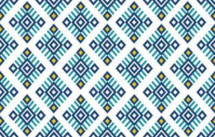 Gemetric ethnic oriental pattern. Traditional sealess pattern cool color tone. Design for background,carpet,wallpaper,clothing,wrapping,batic,fabric,print,tile,vector illustraion.embroidery style. vector