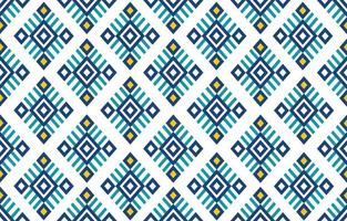 Gemetric ethnic oriental pattern. Traditional sealess pattern cool color tone. Design for background,carpet,wallpaper,clothing,wrapping,batic,fabric,print,tile,vector illustraion.embroidery style. vector