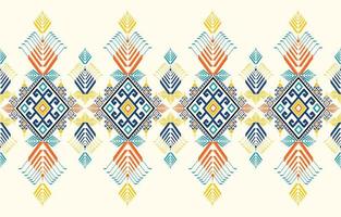 Gemetric ethnic oriental pattern. Traditional sealess pattern cool color tone. Design for background,carpet,wallpaper,clothing,wrapping,batic,fabric,print,tile,vector illustraion.embroidery style. vector