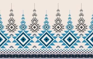 Gemetric ethnic oriental pattern. Traditional sealess pattern cool color tone. Design for background,carpet,wallpaper,clothing,wrapping,batic,fabric,print,tile,vector illustraion.embroidery style. vector