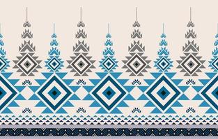 Gemetric ethnic oriental pattern. Traditional sealess pattern cool color tone. Design for background,carpet,wallpaper,clothing,wrapping,batic,fabric,print,tile,vector illustraion.embroidery style. vector