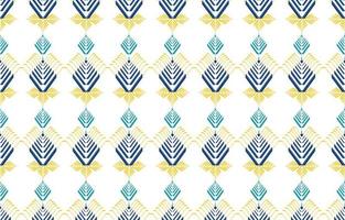 Gemetric ethnic oriental pattern. Traditional sealess pattern cool color tone. Design for background,carpet,wallpaper,clothing,wrapping,batic,fabric,print,tile,vector illustraion.embroidery style. vector