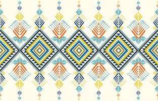 Gemetric ethnic oriental pattern. Traditional sealess pattern cool color tone. Design for background,carpet,wallpaper,clothing,wrapping,batic,fabric,print,tile,vector illustraion.embroidery style. vector