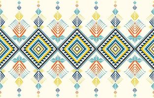 Gemetric ethnic oriental pattern. Traditional sealess pattern cool color tone. Design for background,carpet,wallpaper,clothing,wrapping,batic,fabric,print,tile,vector illustraion.embroidery style. vector