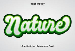 efecto de texto natural con estilo gráfico y se puede editar. vector