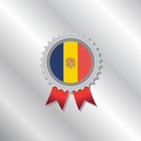 ilustración de la plantilla de la bandera de andorra vector