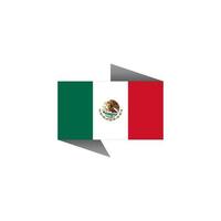 ilustración de la plantilla de la bandera de méxico vector