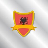 ilustración de la plantilla de la bandera de albania vector