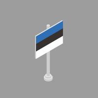 ilustración de la plantilla de la bandera de estonia vector