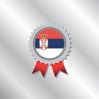 ilustración de la plantilla de la bandera de serbia vector