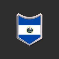 ilustración de la plantilla de la bandera de el salvador vector