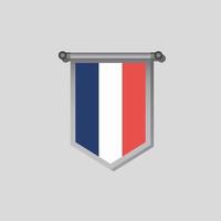 ilustración de la plantilla de la bandera de francia vector