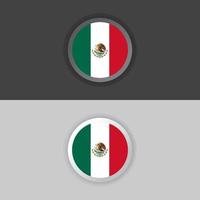 ilustración de la plantilla de la bandera de méxico vector