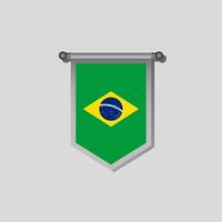 ilustración de plantilla de bandera de brasil vector