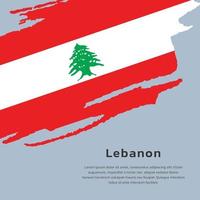 Illustration of Lebanon flag Template vector